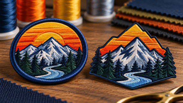Embroidered Patch Borders Merrowed or Heat-Cut